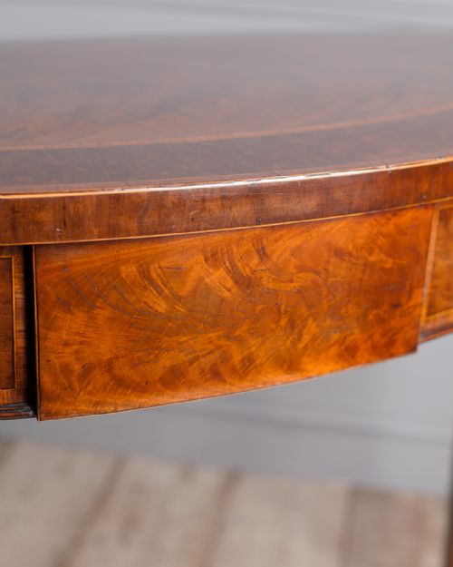 GEORGE III MAHOGANY DEMI LUNE CONSOLE TABLE - ADDITIONAL PHOTO 1