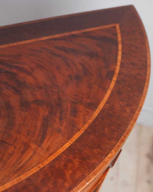 GEORGE III MAHOGANY DEMI LUNE CONSOLE TABLE - ADDITIONAL PHOTO 3