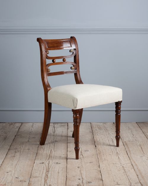 WONDERFUL SET OF 8 REGENCY MAHOGANY DINING CHAIRS - ADDITIONAL PHOTO 1