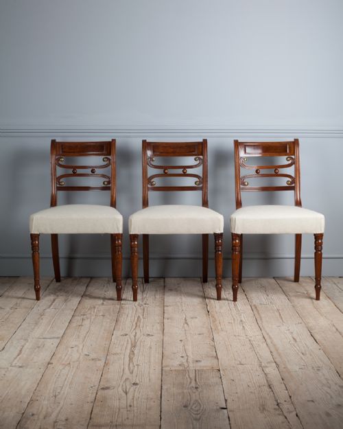 WONDERFUL SET OF 8 REGENCY MAHOGANY DINING CHAIRS - ADDITIONAL PHOTO 2