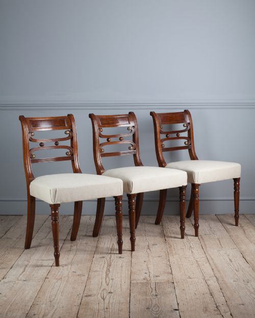 WONDERFUL SET OF 8 REGENCY MAHOGANY DINING CHAIRS - ADDITIONAL PHOTO 3