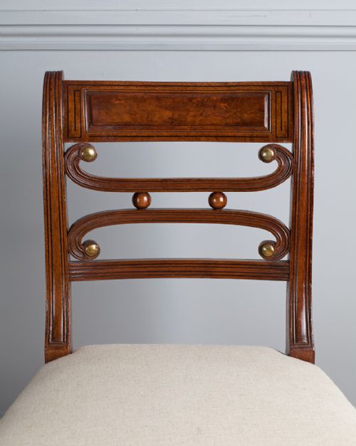 WONDERFUL SET OF 8 REGENCY MAHOGANY DINING CHAIRS - ADDITIONAL PHOTO 5