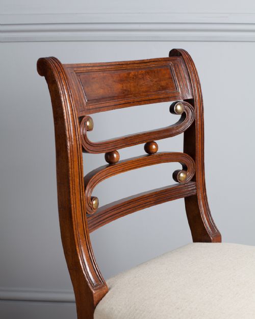 WONDERFUL SET OF 8 REGENCY MAHOGANY DINING CHAIRS - ADDITIONAL PHOTO 6