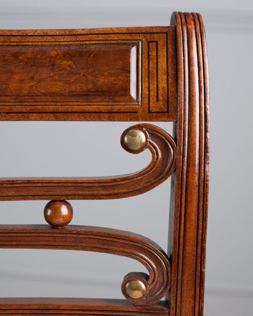WONDERFUL SET OF 8 REGENCY MAHOGANY DINING CHAIRS - ADDITIONAL PHOTO 7