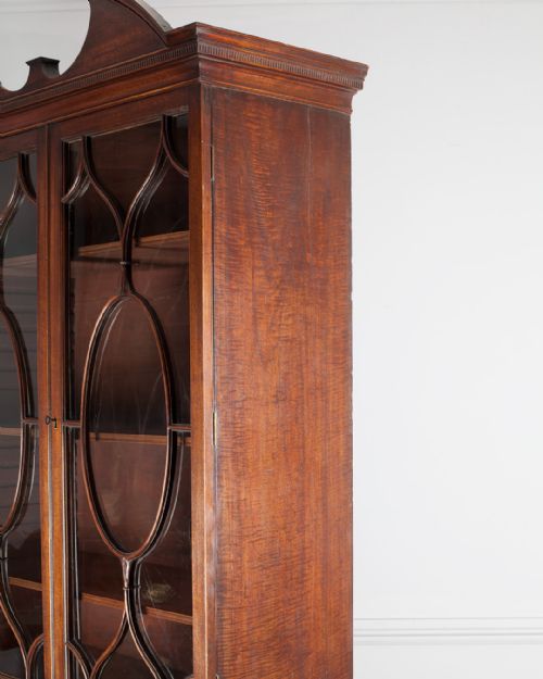 GEORGIAN MAHOGANY BOOKCASE CABINET - ADDITIONAL PHOTO 8