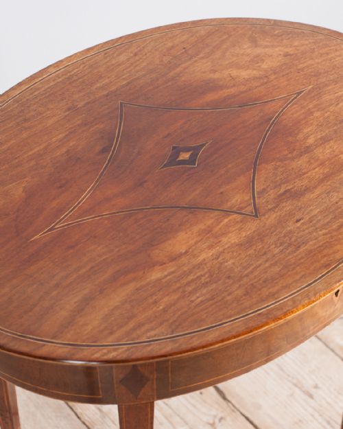 19TH CENTURY MAHOGANY OVAL LAMP TABLE - ADDITIONAL PHOTO 3