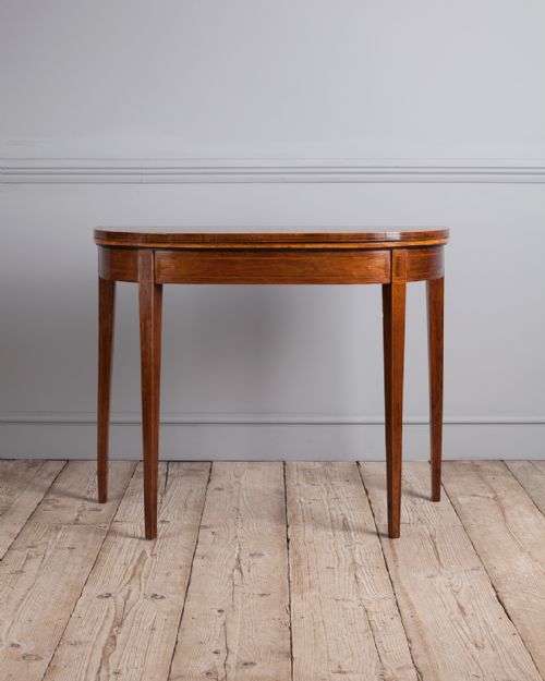 georgian 'd' shaped tea table - CATEGORY: ANTIQUE TABLES - DATED 18TH CENTURY