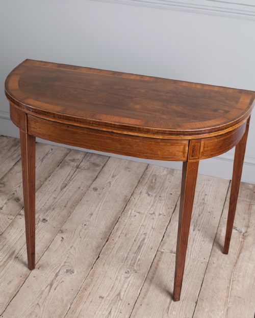 GEORGIAN 'D' SHAPED TEA TABLE - ADDITIONAL PHOTO 1