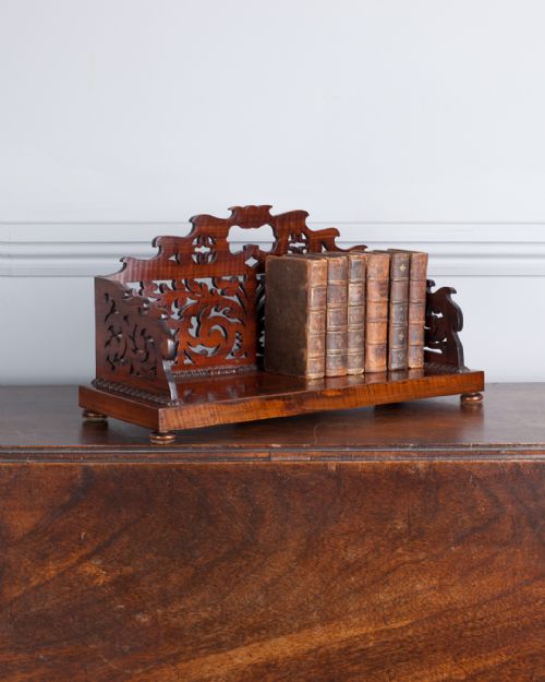 19th century rosewood fretwork bookstand - CATEGORY: ANTIQUE MISCELLANEOUS - DATED 19TH CENTURY