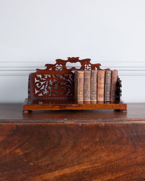 19TH CENTURY ROSEWOOD FRETWORK BOOKSTAND - ADDITIONAL PHOTO 1