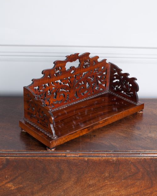 19TH CENTURY ROSEWOOD FRETWORK BOOKSTAND - ADDITIONAL PHOTO 2