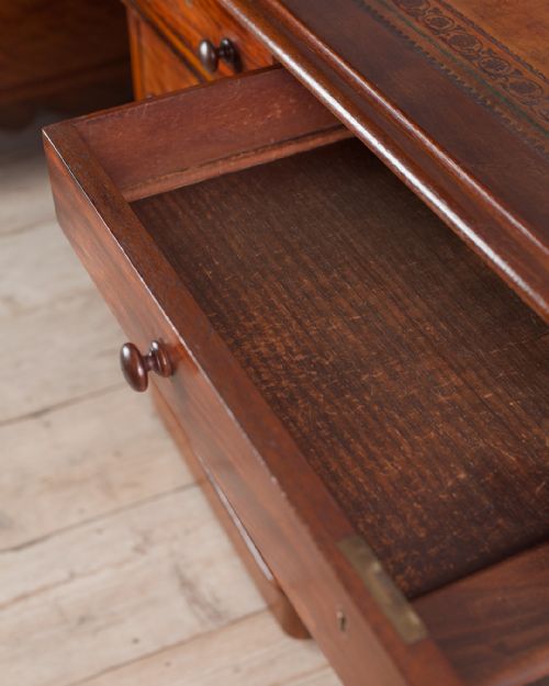 LARGE GOOD QUALITY 19TH CENTURY PARTNERS DESK - ADDITIONAL PHOTO 7