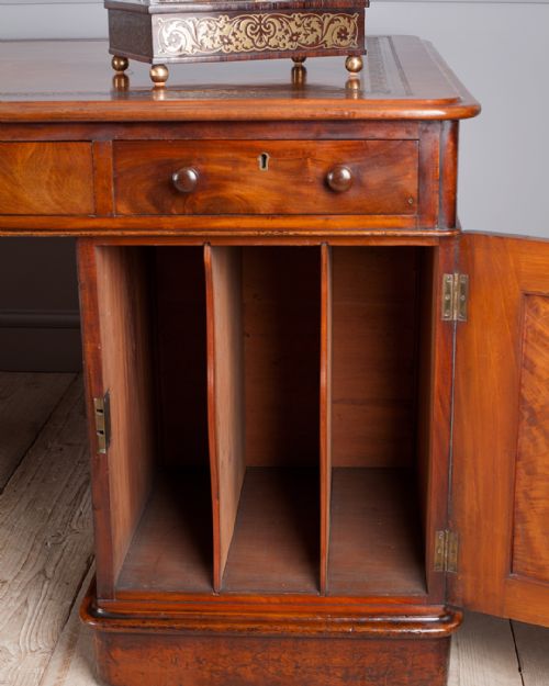 LARGE GOOD QUALITY 19TH CENTURY PARTNERS DESK - ADDITIONAL PHOTO 8