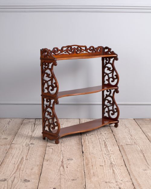 19th century mahogany wall shelves - CATEGORY: ANTIQUE FURNITURE - DATED 19TH CENTURY
