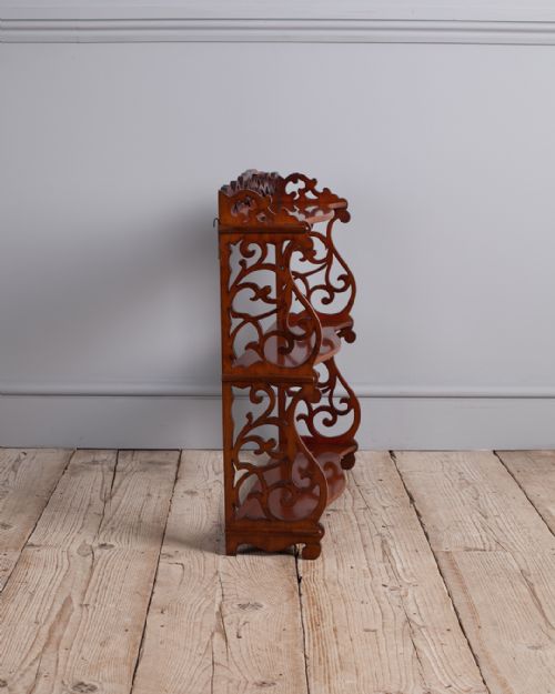 19TH CENTURY MAHOGANY WALL SHELVES - ADDITIONAL PHOTO 1