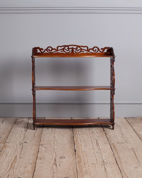 19TH CENTURY MAHOGANY WALL SHELVES - ADDITIONAL PHOTO 2