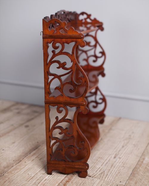19TH CENTURY MAHOGANY WALL SHELVES - ADDITIONAL PHOTO 3