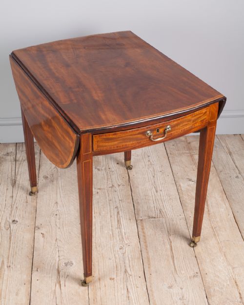 GEORGE III OVAL MAHOGANY PEMBROKE TABLE - ADDITIONAL PHOTO 4