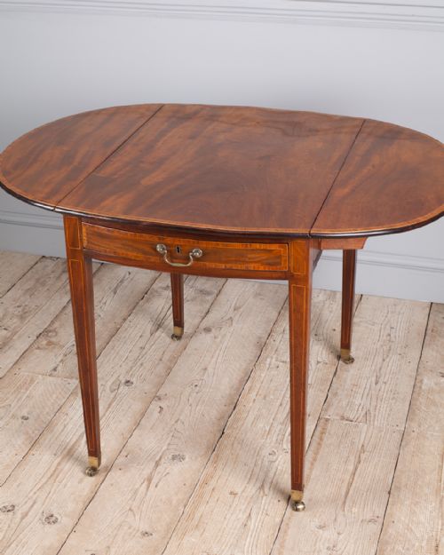 GEORGE III OVAL MAHOGANY PEMBROKE TABLE - ADDITIONAL PHOTO 5