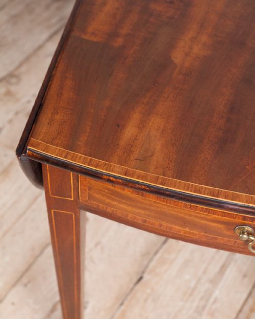 GEORGE III OVAL MAHOGANY PEMBROKE TABLE - ADDITIONAL PHOTO 7