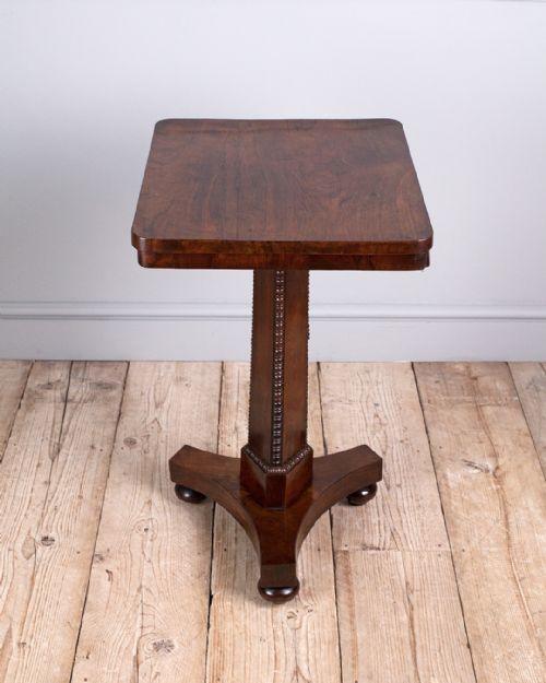 19TH CENTURY ROSEWOOD PEDESTAL LAMP TABLE - ADDITIONAL PHOTO 1