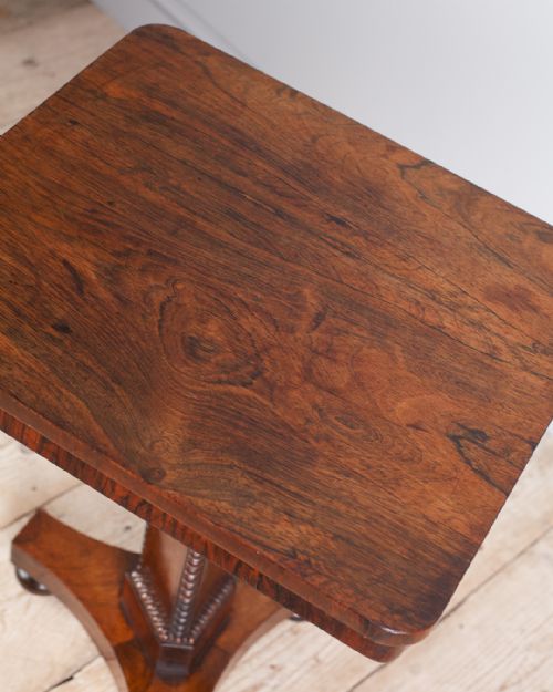 19TH CENTURY ROSEWOOD PEDESTAL LAMP TABLE - ADDITIONAL PHOTO 3