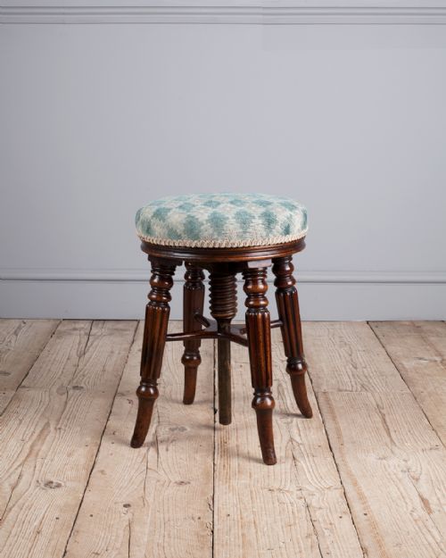 regency mahogany piano stool - CATEGORY: ANTIQUE STOOLS - DATED REGENCY