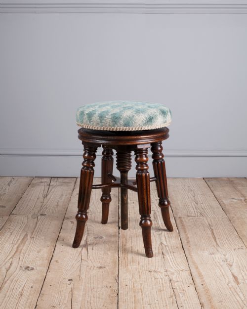 REGENCY MAHOGANY PIANO STOOL - ADDITIONAL PHOTO 1