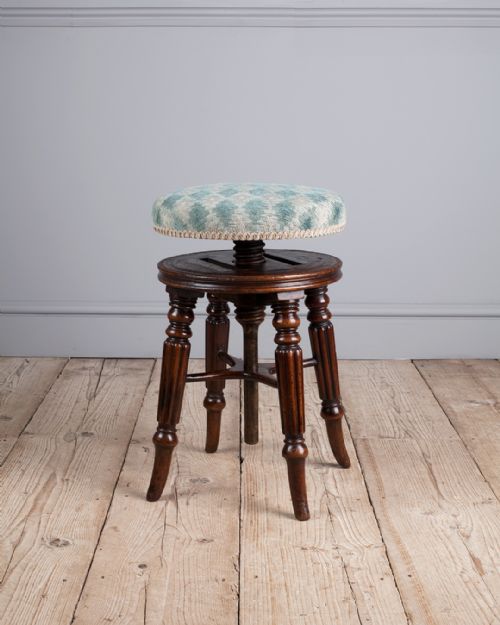 REGENCY MAHOGANY PIANO STOOL - ADDITIONAL PHOTO 2