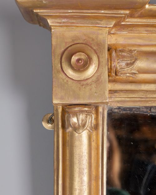 ANTIQUE GILT OVERMANTEL MIRROR - ADDITIONAL PHOTO 2