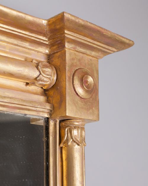ANTIQUE GILT OVERMANTEL MIRROR - ADDITIONAL PHOTO 3