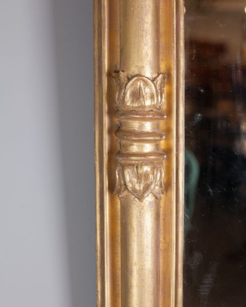 ANTIQUE GILT OVERMANTEL MIRROR - ADDITIONAL PHOTO 4