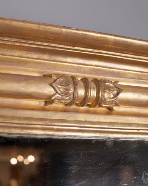 ANTIQUE GILT OVERMANTEL MIRROR - ADDITIONAL PHOTO 5