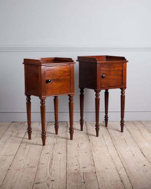 pair of georgian bedside tables - CATEGORY: ANTIQUE CUPBOARDS - DATED 19TH CENTURY