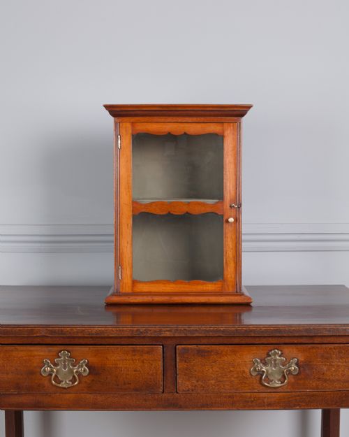 19TH CENTURY MAHOGANY GLAZED WALL CUPBOARD - ADDITIONAL PHOTO 1