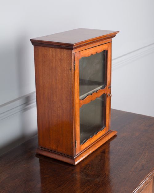 19TH CENTURY MAHOGANY GLAZED WALL CUPBOARD - ADDITIONAL PHOTO 2