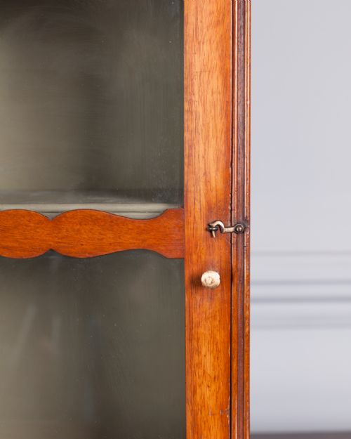 19TH CENTURY MAHOGANY GLAZED WALL CUPBOARD - ADDITIONAL PHOTO 5