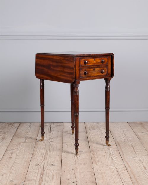 regency mahogany work table - CATEGORY: ANTIQUE TABLES - DATED REGENCY