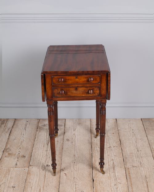 REGENCY MAHOGANY WORK TABLE - ADDITIONAL PHOTO 4