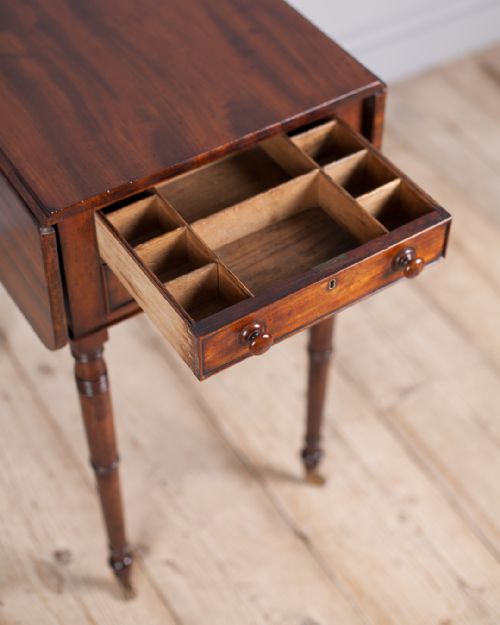 REGENCY MAHOGANY WORK TABLE - ADDITIONAL PHOTO 6