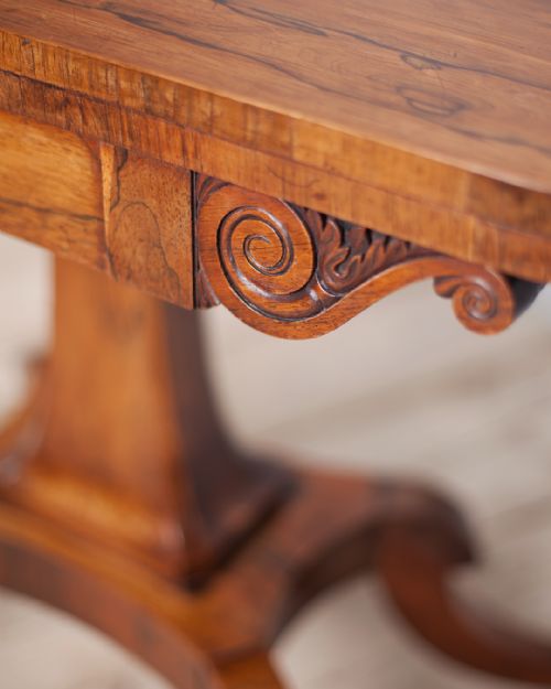 WILLIAM IV ROSEWOOD PEDESTAL CARD TABLE - ADDITIONAL PHOTO 2