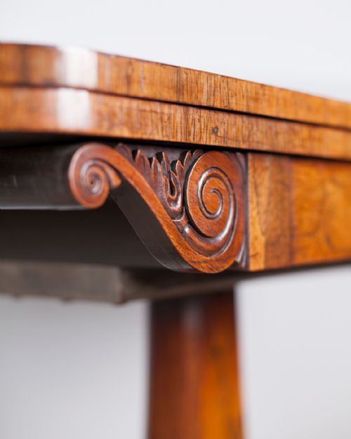 WILLIAM IV ROSEWOOD PEDESTAL CARD TABLE - ADDITIONAL PHOTO 3