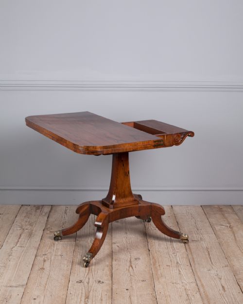 WILLIAM IV ROSEWOOD PEDESTAL CARD TABLE - ADDITIONAL PHOTO 4