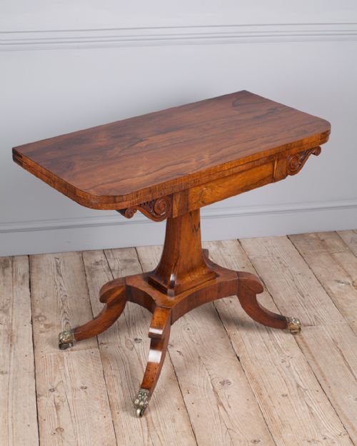WILLIAM IV ROSEWOOD PEDESTAL CARD TABLE - ADDITIONAL PHOTO 6
