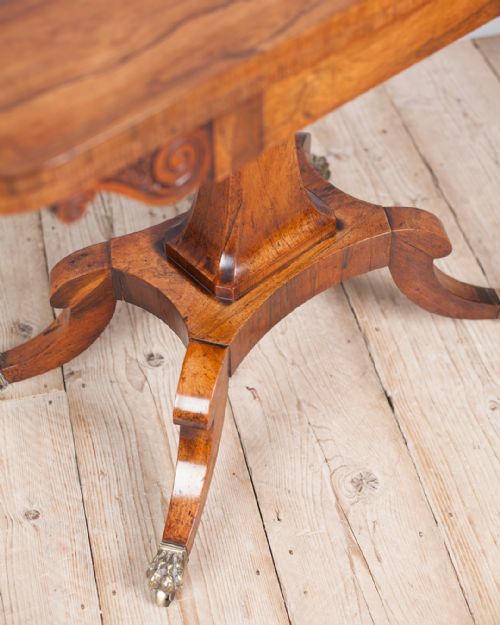 WILLIAM IV ROSEWOOD PEDESTAL CARD TABLE - ADDITIONAL PHOTO 8