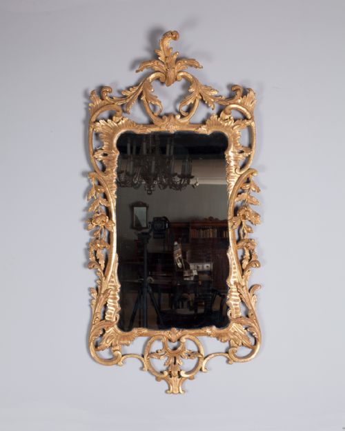 18th century rococo period giltwood mirror - CATEGORY: ANTIQUE MIRRORS - DATED 18TH CENTURY