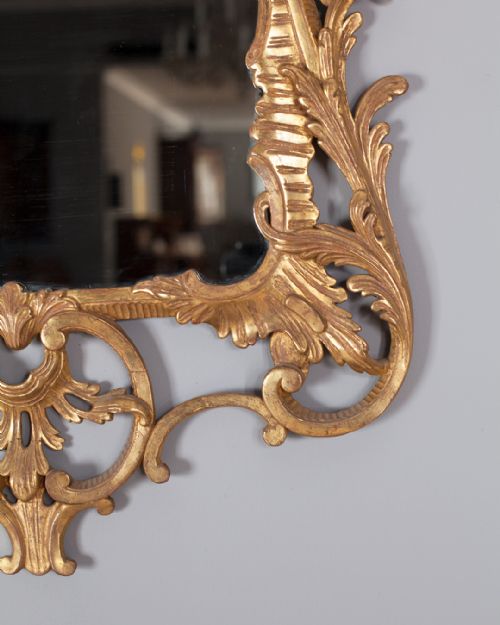 18TH CENTURY ROCOCO PERIOD GILTWOOD MIRROR - ADDITIONAL PHOTO 5