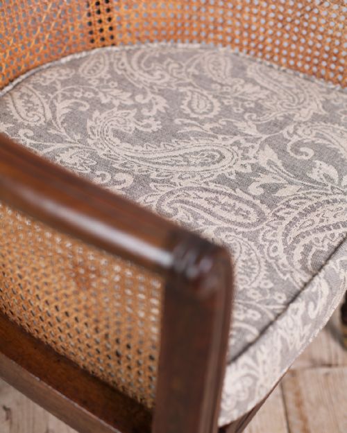 LATE REGENCY MAHOGANY AND CANE BERGRE CHAIR - ADDITIONAL PHOTO 6