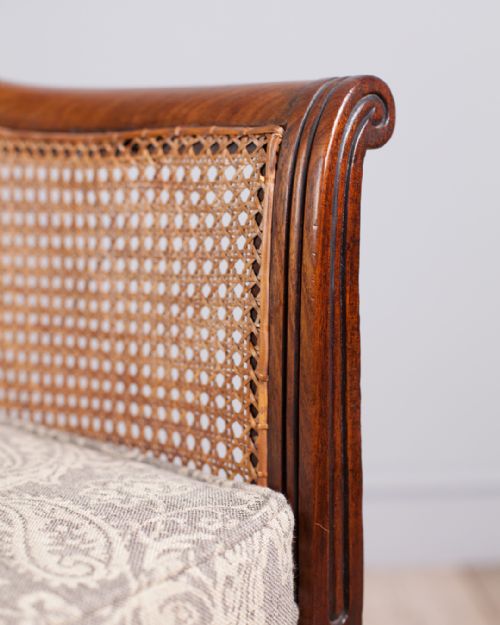 LATE REGENCY MAHOGANY AND CANE BERGRE CHAIR - ADDITIONAL PHOTO 7