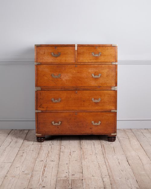 19TH CENTURY MAHOGANY CAMPAIGN CHEST - ADDITIONAL PHOTO 1